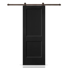 Load image into Gallery viewer, Composite MDF Solid Core 2-Panel Shaker Interior Sliding Barn Door with Hardware Kit