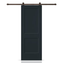 Load image into Gallery viewer, Composite MDF Solid Core 2-Panel Shaker Interior Sliding Barn Door with Hardware Kit