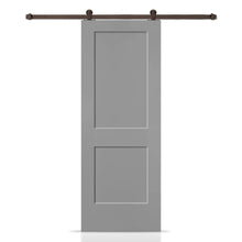 Load image into Gallery viewer, Composite MDF Solid Core 2-Panel Shaker Interior Sliding Barn Door with Hardware Kit