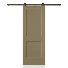 Load image into Gallery viewer, Composite MDF Solid Core 2-Panel Shaker Interior Sliding Barn Door with Hardware Kit