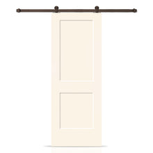 Load image into Gallery viewer, Composite MDF Solid Core 2-Panel Shaker Interior Sliding Barn Door with Hardware Kit