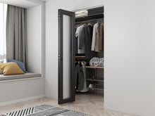 Load image into Gallery viewer, Full Lite Frosted Glass Solid Core White MDF Bi-fold Door with Hardware Kit and Door Handle