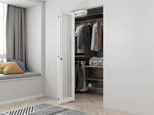 Load image into Gallery viewer, Full Lite Frosted Glass Solid Core White MDF Bi-fold Door with Hardware Kit and Door Handle
