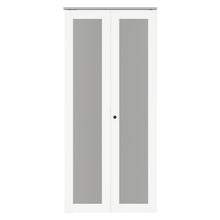 Load image into Gallery viewer, Full Lite Frosted Glass Solid Core White MDF Bi-fold Door with Hardware Kit and Door Handle