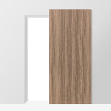 Load image into Gallery viewer, Walnut Textured Hollow Core Composite Interior Sliding Barn Door with Hardware Kit Hidden Track System