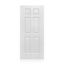 Load image into Gallery viewer, 6 Panel White Wood Grain Textured Hollow Core Composite Interior Door Slab