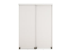 Load image into Gallery viewer, Mirror White Steel Frame Interior Closet Sliding Door with White Trim and Hardware Kit