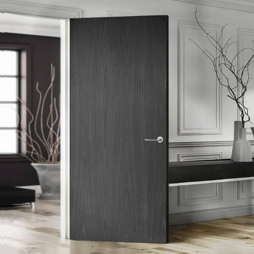 Black Smooth Flush Hollow Core Veneer Composite Interior Door Slab – CalHome, image size:1000x1000