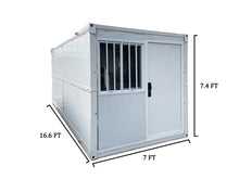 Load image into Gallery viewer, 16.6 ft. x 7 ft. x 7.4 ft. Foldable Metal Storage Shed with Lockable Door and Windows (116 sq. ft.)
