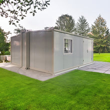 Load image into Gallery viewer, 20 ft. x 16 ft. x 8 ft. Expandable Metal Storage Shed with Lockable Door and Windows (320 sq. ft.)