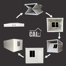 Load image into Gallery viewer, 20 ft. x 8 ft. x 8 ft. Foldable Metal Storage Shed with Lockable Door and Windows (160 sq. ft.)