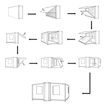 Load image into Gallery viewer, 20 ft. x 16 ft. x 8 ft. Expandable Metal Storage Shed with Lockable Door and Windows (320 sq. ft.)