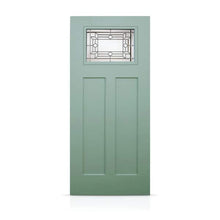 Load image into Gallery viewer, Reversible Decorative Glass Modern Exterior Fiberglass Front Door Slab Door