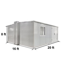 Load image into Gallery viewer, 20 ft. x 16 ft. x 8 ft. Expandable Metal Storage Shed with Lockable Door and Windows (320 sq. ft.)