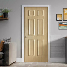 Load image into Gallery viewer, 6 Panel Oak Finished PVC Composite Interior Door Slab
