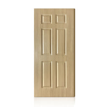 Load image into Gallery viewer, 6 Panel Oak Finished PVC Composite Interior Door Slab