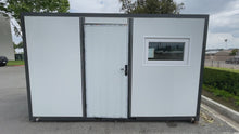Load and play video in Gallery viewer, 13 ft. x 8 ft. x 8 ft Tiny House Prefab Modular Mobile Office Garden Office Pod Small Log Cabin Studio Bathroom Included