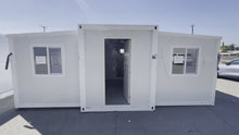 Load and play video in Gallery viewer, 20 ft. x 19 ft. x 8 ft. Expandable Metal Storage Shed with Kitchen and Floor Lockable Door and Windows (380 sq. ft.)