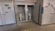 Load and play video in Gallery viewer, Portable Double Stall Restroom Sink Toilet For Construction Site Event Festival Camping