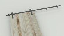 Load and play video in Gallery viewer, K Bar Stained Knotty Pine Wood Sliding DIY Barn Door with Hardware Kit