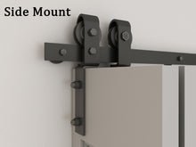 Load image into Gallery viewer, Black Bi-Fold Single Sliding Barn Door Track and Hardware Kit