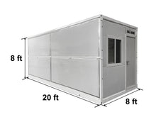 Load image into Gallery viewer, 20 ft. x 8 ft. x 8 ft. Foldable Metal Storage Shed with Lockable Door and Windows (160 sq. ft.)