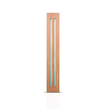 Load image into Gallery viewer, Reversible Frosted Glass Modern Exterior Unfinished Mahogany Front Door Slab
