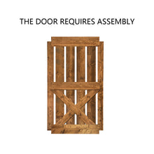 Load image into Gallery viewer, Mini X Series Stained Solid Pine Wood Interior Double Sliding Barn Door With Hardware Kit