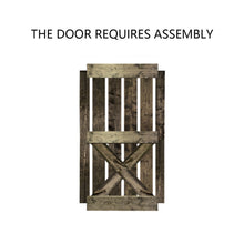 Load image into Gallery viewer, Mini X Series Stained Solid Pine Wood Interior Double Sliding Barn Door With Hardware Kit