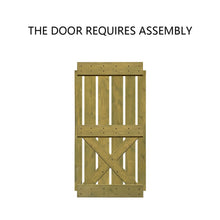 Load image into Gallery viewer, Mini X Series Stained Solid Pine Wood Interior Double Sliding Barn Door With Hardware Kit