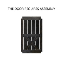 Load image into Gallery viewer, Mini X Series Stained Solid Pine Wood Interior Double Sliding Barn Door With Hardware Kit