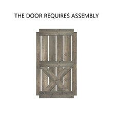 Load image into Gallery viewer, Mini X Series Stained Solid Pine Wood Interior Double Sliding Barn Door With Hardware Kit