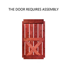 Load image into Gallery viewer, Mini X Series Stained Solid Pine Wood Interior Double Sliding Barn Door With Hardware Kit