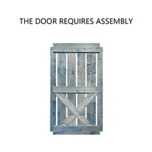 Load image into Gallery viewer, Mini X Series Stained Solid Pine Wood Interior Double Sliding Barn Door With Hardware Kit