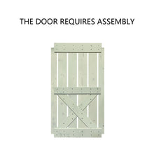 Load image into Gallery viewer, Mini X Series Stained Solid Pine Wood Interior Double Sliding Barn Door With Hardware Kit