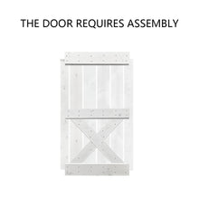 Load image into Gallery viewer, Mini X Series Stained Solid Pine Wood Interior Double Sliding Barn Door With Hardware Kit