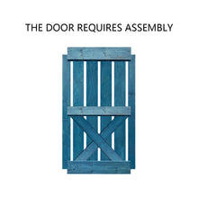 Load image into Gallery viewer, Mini X Series Stained Solid Pine Wood Interior Double Sliding Barn Door With Hardware Kit