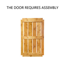 Load image into Gallery viewer, Mid-Bar Series Stained Solid Wood Interior Double Sliding Barn Door With Hardware Kit
