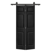 Load image into Gallery viewer, 6 Panel MDF Composite Bi-Fold Barn Door with Sliding Hardware Kit