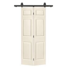 Load image into Gallery viewer, 6 Panel MDF Composite Bi-Fold Barn Door with Sliding Hardware Kit