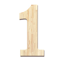 Load image into Gallery viewer, Wood Block Letter Unfinished Monogram Initial Alphabet Large Wall Numbers & Symbols for Home Bedroom Office Wedding Party DIY Decor Ready to Paint or Stain