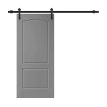 Load image into Gallery viewer, Composite MDF 2-Panel Arch Top Interior Sliding Barn Door with Hardware Kit