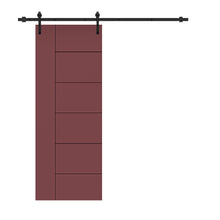 Load image into Gallery viewer, Metropolitan Painted Composite MDF Paneled Interior Sliding Barn Door with Hardware Kit