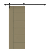 Load image into Gallery viewer, Metropolitan Painted Composite MDF Paneled Interior Sliding Barn Door with Hardware Kit