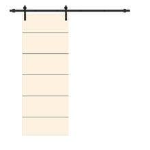 Load image into Gallery viewer, Modern Classic Series Composite MDF Paneled Interior Sliding Barn Door with Hardware Kit