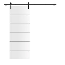 Load image into Gallery viewer, Modern Classic Series Composite MDF Paneled Interior Sliding Barn Door with Hardware Kit