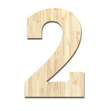 Load image into Gallery viewer, Wood Block Letter Unfinished Monogram Initial Alphabet Large Wall Numbers & Symbols for Home Bedroom Office Wedding Party DIY Decor Ready to Paint or Stain