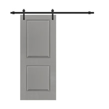 Load image into Gallery viewer, Composite MDF 2-Panel Interior Sliding Barn Door with Hardware Kit