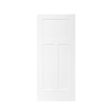 Load image into Gallery viewer, White Primed Composite MDF 3 Panel Interior Barn Door Slab