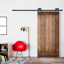 Load image into Gallery viewer, 72 in. Classic Bent Strap Barn Style Sliding Door Track and Hardware Set